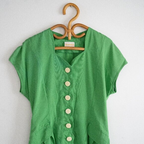 Stanner Munchen Dresses & Skirts - Stanner Munchen Vintage Green button down midi dress N/S